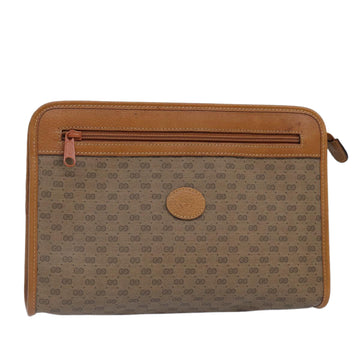 GUCCI Micro GG Supreme Clutch Bag PVC Beige 014 115 6063 Auth fm3788