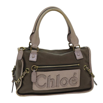 Chloe Harley Hand Bag Canvas Brown Auth hk1307