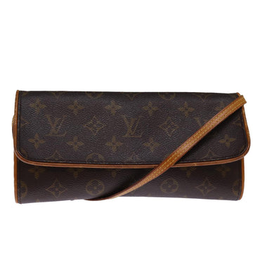 LOUIS VUITTON Monogram Pochette Twin GM Shoulder Bag M51852 LV Auth hk1343