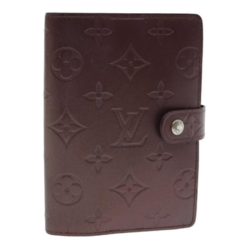 LOUIS VUITTON Monogram Mat Agenda MM Day Planner Cover Viole R20936 Auth hk1359