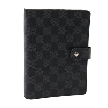 LOUIS VUITTON Damier Graphite Agenda MM Day Planner Cover R20242 LV Auth hk1439