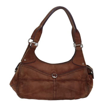 MIU MIU Hand Bag Suede Brown Auth hk1449