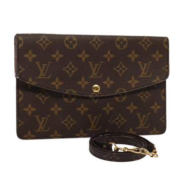 LOUIS VUITTON Monogram Double Rabat Shoulder Bag M51815 LV Auth hk1452