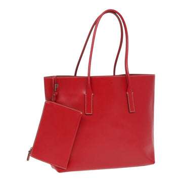 PRADA Tote Bag Leather Red Auth hk1500