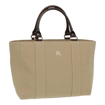 BURBERRY Blue Label Tote Bag Canvas Beige Auth hk1531