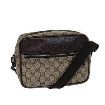 GUCCI GG Supreme Shoulder Bag PVC Beige 114291 Auth ki4360