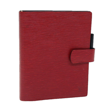 LOUIS VUITTON Epi Agenda GM Day Planner Cover Red R20217 LV Auth ki4410