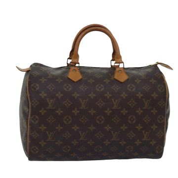 LOUIS VUITTON Monogram Speedy 35 Hand Bag M41524 LV Auth ki4497