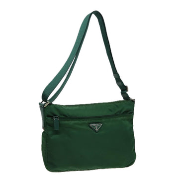 PRADA Shoulder Bag Nylon Green Auth ki4573