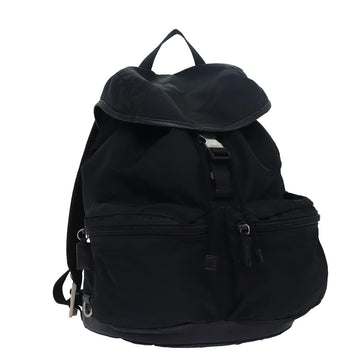 PRADA Backpack Nylon Black Auth ki4596