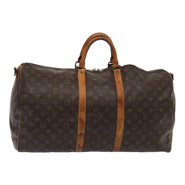 LOUIS VUITTON Monogram Keepall Bandouliere 55 Boston Bag M41414 LV Auth ki4664