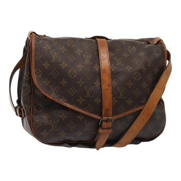 LOUIS VUITTON Monogram Saumur 35 Shoulder Bag M42254 LV Auth ki4838