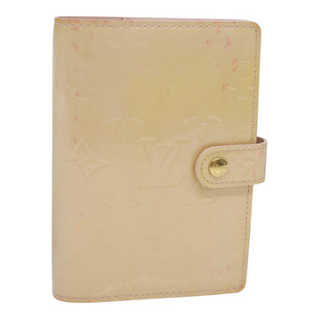 LOUIS VUITTON Vernis Agenda PM Day Planner Cover Pink R21007 LV Auth ki4862