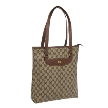 GUCCI GG Supreme Tote Bag PVC Beige Gold 002 615 6130 Auth ki4890