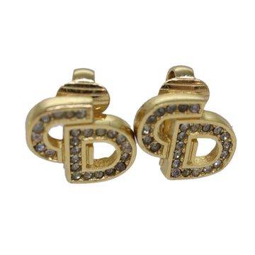 CHRISTIAN DIOR Earring metal Gold Auth kk263