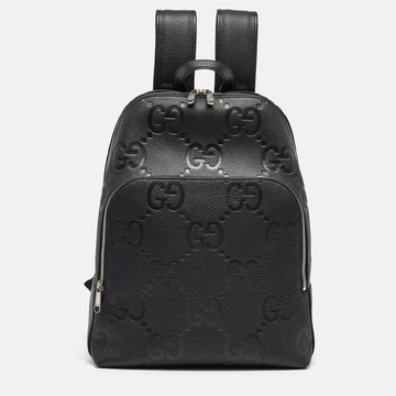 BOTTEGA VENETA Black Jumbo GG Leather Large Backpack