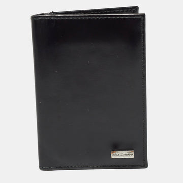 DOLCE & GABBANA Black Leather Bifold Card Holder