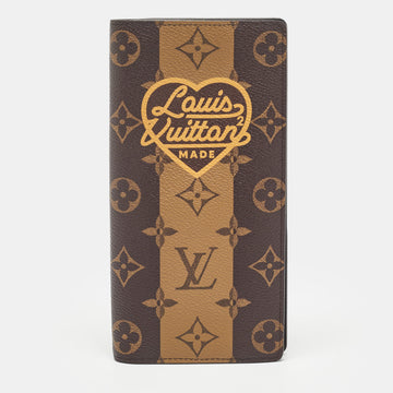 LOUIS VUITTON x Nigo Reverse Monogram Stripes Canvas Brazza Wallet