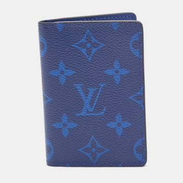 LOUIS VUITTON Blue Monogram Canvas Pocket Organizer