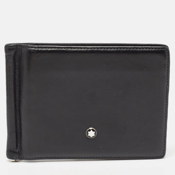 MONTBLANC Black Leather  6CC Money Clip Wallet
