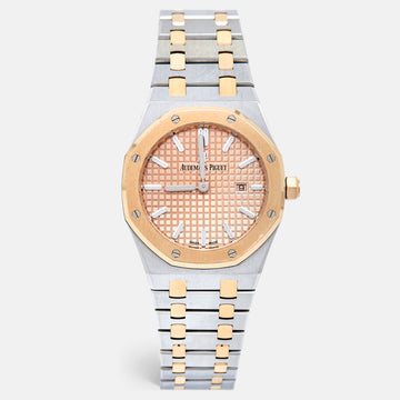 Audemars Piguet 18K Rose Gold Stainless Steel Royal Oak 67650SR.OO.1261SR.01 Women's Wristwatch 33 mm