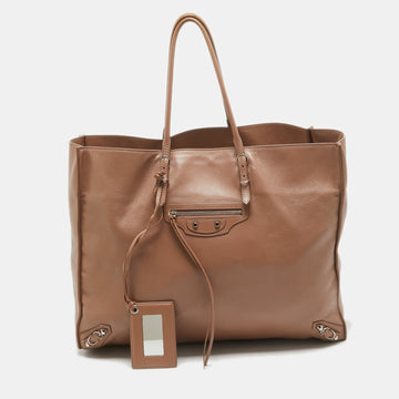 BALENCIAGA Brown Leather Papier A4 Tote