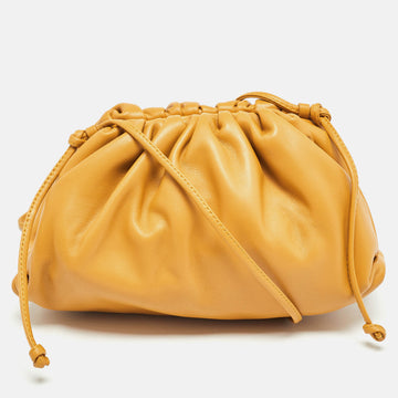 BOTTEGA VENETA Mustard Leather Mini The Pouch Bag
