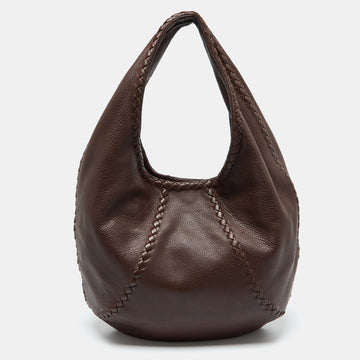 BOTTEGA VENETA Brown Cervo Leather Hobo