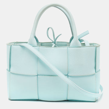 BOTTEGA VENETA Celeste Blue Intrecciato Leather Arco Tote