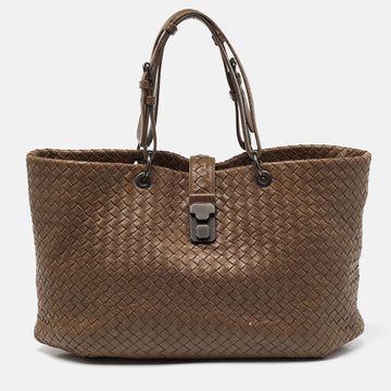 BOTTEGA VENETA Brown Intrecciato Leather Capri Tote