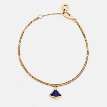 BVLGARI Divas' Dream Lapis Lazuli 18k Rose Gold Bracelet SM