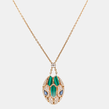 BVLGARI Serpenti Seduttori Multi Gemstone 18k Rose Gold Necklace