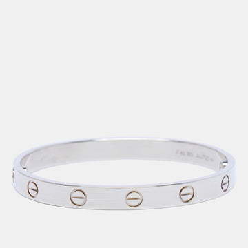 CARTIER Love 18k White Gold Bracelet 16