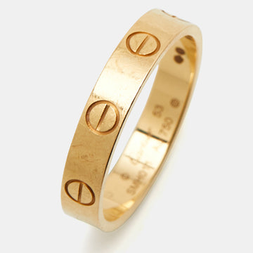 CARTIER Love 18k Yellow Gold Wedding Band Ring Size 53