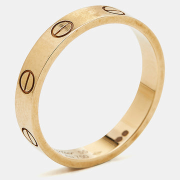 CARTIER Love 18k Yellow Gold Wedding Band Ring Size 55