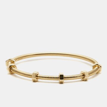 CARTIER Ecrou De  18k Yellow Gold Bracelet 17