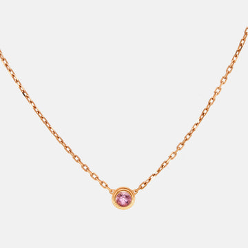 CARTIER  D'Amour Pink Sapphire 18k Rose Gold Necklace