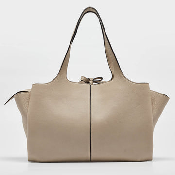 CELINE Light Beige Leather Trifold Bag