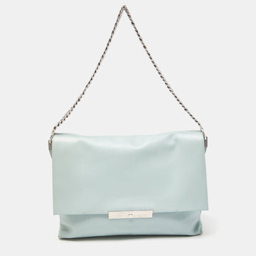 CELINE Blue Leather Blade Shoulder Bag