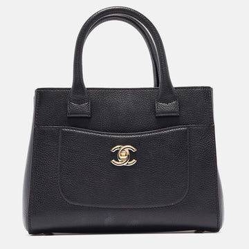 CHANEL Black Leather Mini Neo Executive Tote