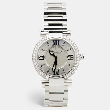 CHOPARD Silver Stainless Steel Diamond Imperiale 388532-3002 Women's Wristwatch 36 mm