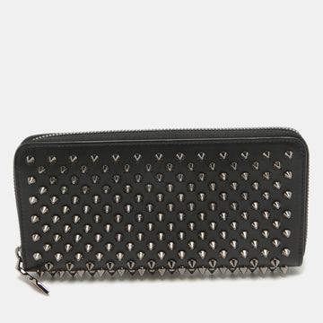 CHRISTIAN LOUBOUTIN Black Leather Panettone Continental Wallet