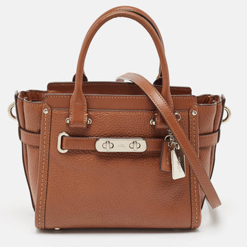 COACH Brown Leather Swagger 20 Tote