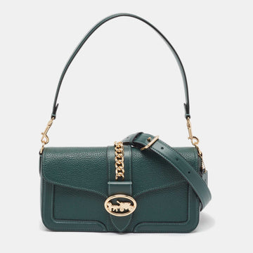 COACH Green Leather Georgie Shoulder Bag