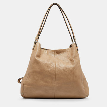 COACH Beige Leather Phoebe Madison Shoulder Bag