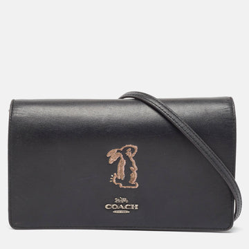 COACH x Selena Black Leather Hayden Crossbody Bag