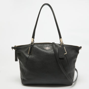 COACH Black Leather Kelsey Satchel