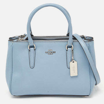 COACH Blue Leather Mini Surrey Carryall Tote