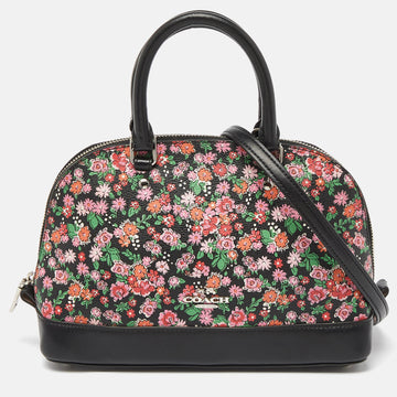 COACH Multicolor Floral Print Coated Canvas and Leather Mini Sierra Satchel