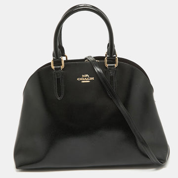 COACH Black Patent Leather Quinn Dome Bag